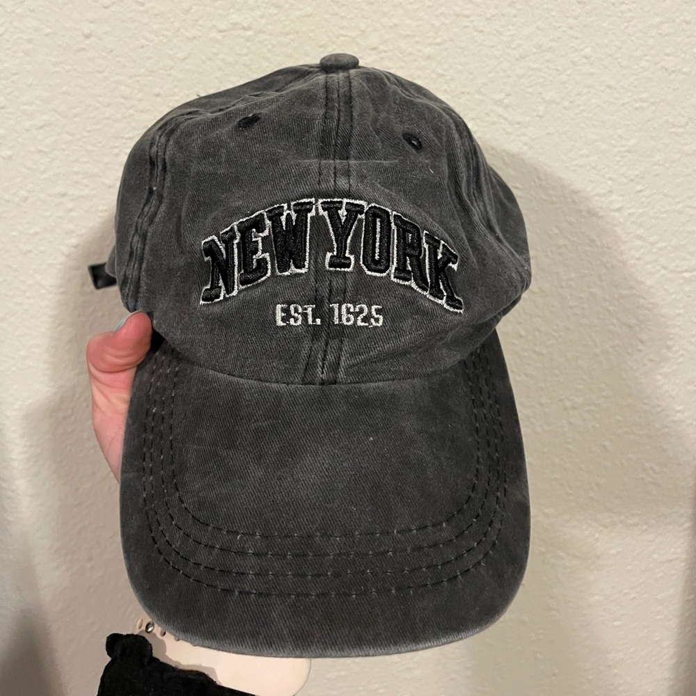 New York gray baseball cap hat